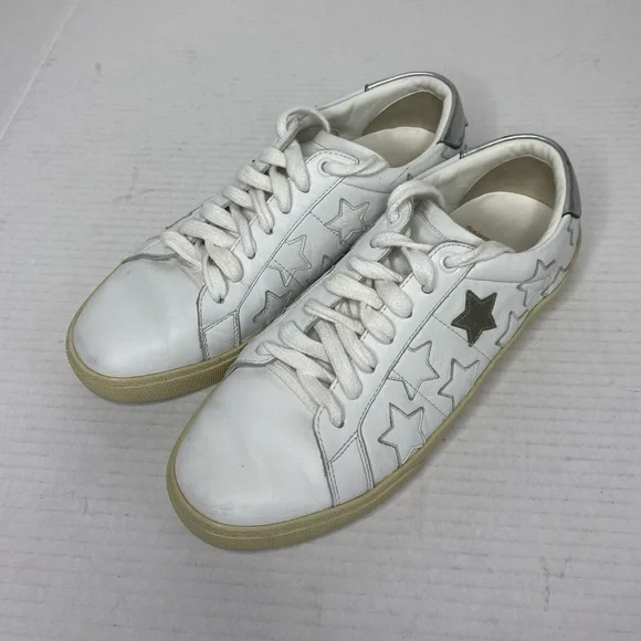 Saint Laurent Court Classic California Leather Sneaker Size 38 Pink Star - Picture 5 of 13